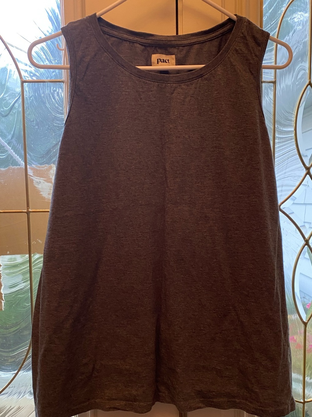 Pact Women's Dark Heather Gray Sleeveless Tank